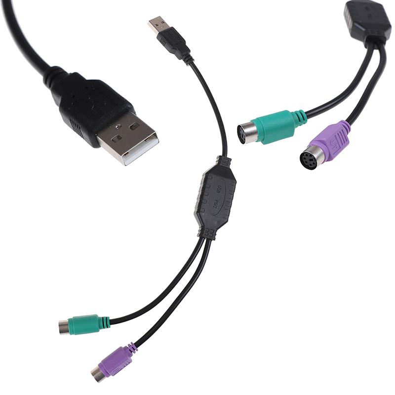 Usb Male To Ps/2 Ps2 Female Converter Cable Cord Keyboard Mouse Adapter