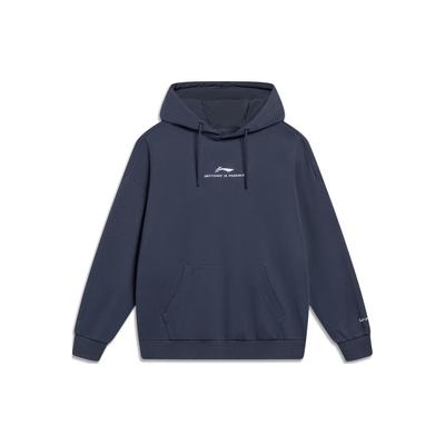Li-Ning Sports Fashion Series Logo Pullover Hoodie Unisex Tops Ink-Gray AWDT597-2