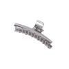 Leathery Bethney Silver Hair Clip Glossy Metal 438143
