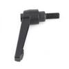 Black Color Clamping Lever Adjustable Handle with External Thread (M8*16)