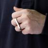 Men's Personality Ring, Disco Accessory Double Finger Alloy Ring Fashionable Stylish Hand Jewelry