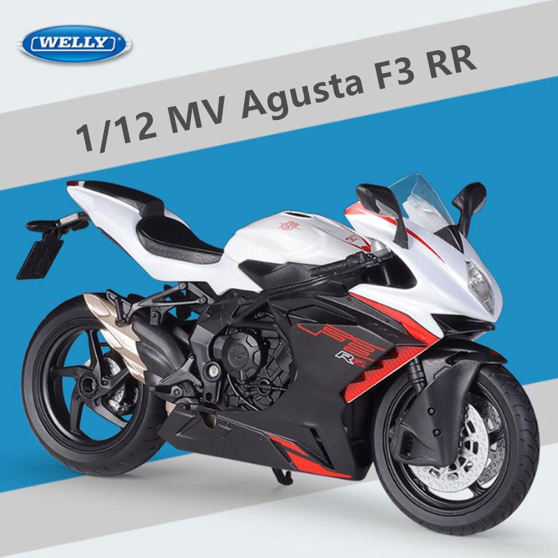 WELLY 1/12 MV Agusta F3 RR Alloy Race Motorcycle Model Diecast Metal Street Motorcycle Model Simulation Collection Kids Toy Gift