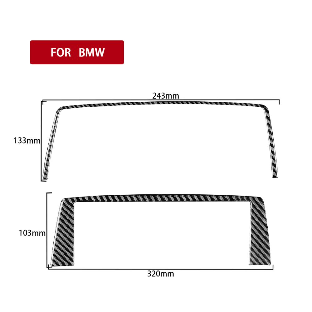Carbon Fiber Center Central Navigation Panel Frame Cover Trim Sticker Car Accessories For BMW 6 Series M6 F12 F13 F06 2011-2018