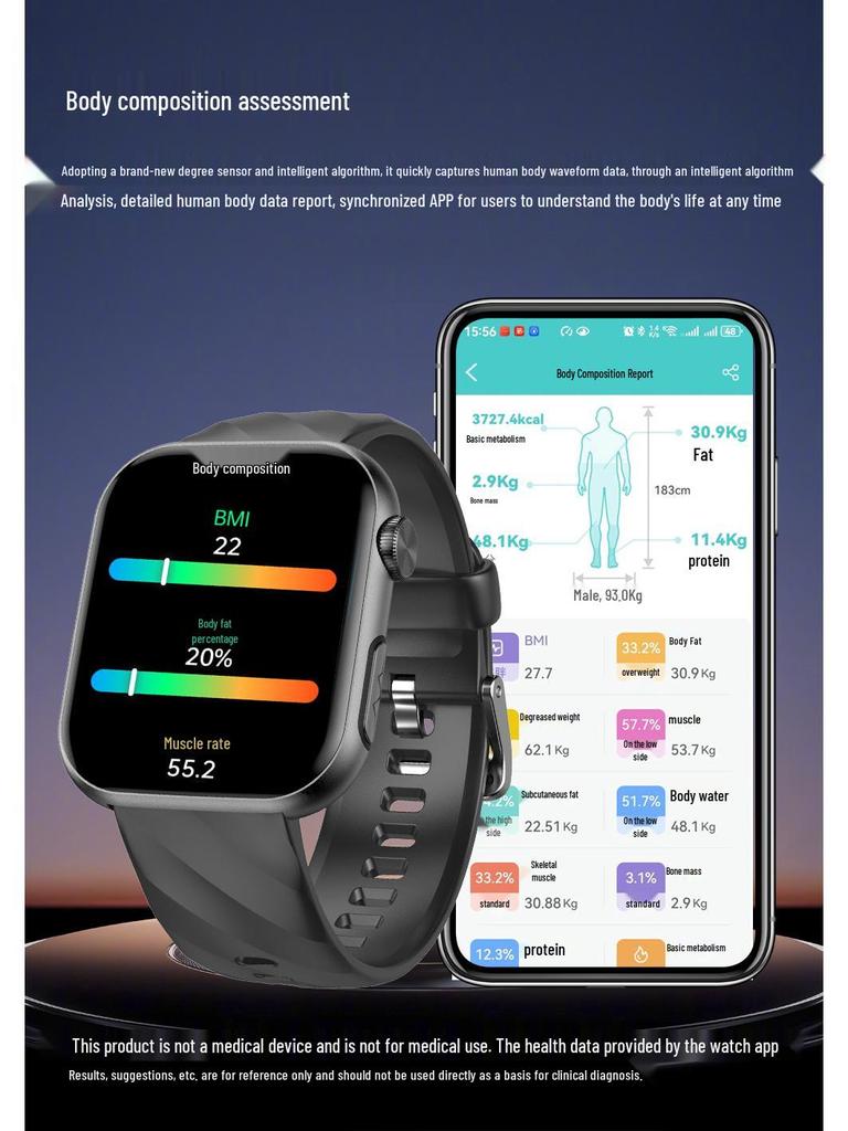 Smartwatch ECG MT500 com Display AMOLED e Suporte para Alipay Offline