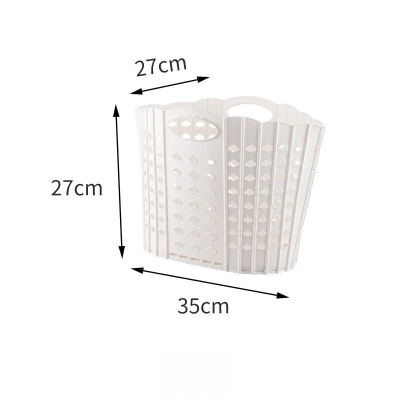 Foldable Laundry Basket Plastic Collapsible Hamper with Handles and Wall Mount for Bathroom Bedroom Space Saving Storage Bin 4760₽