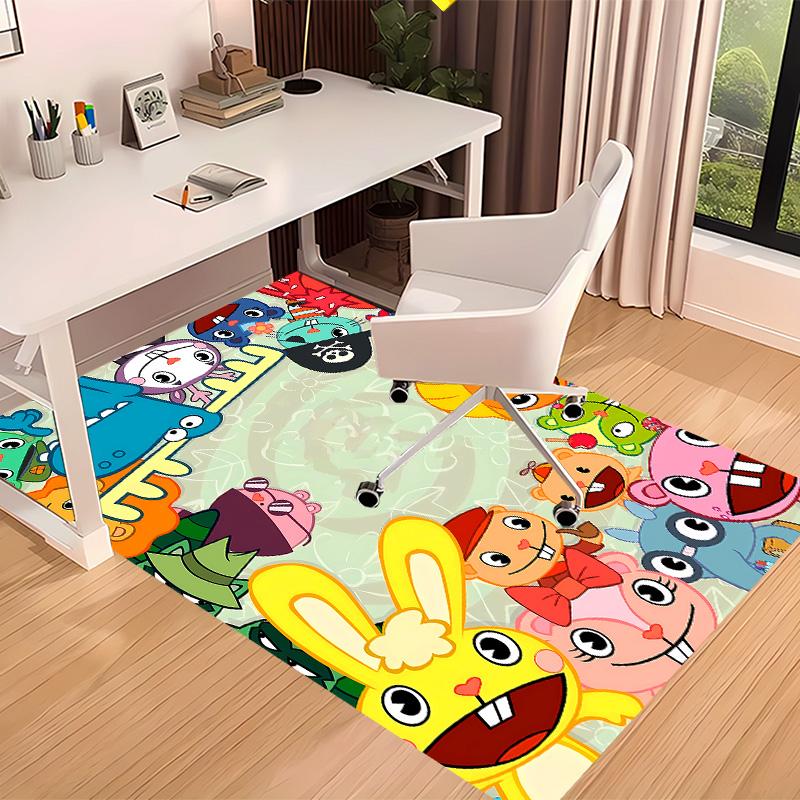 Happy Tree Friends3 Printed Absorbent Washable Carpet, Non-Slip Bathroom Mats, Kitchen Rugs, Yoga Mat,Living Room Entrance, Camping Picnic Rugs