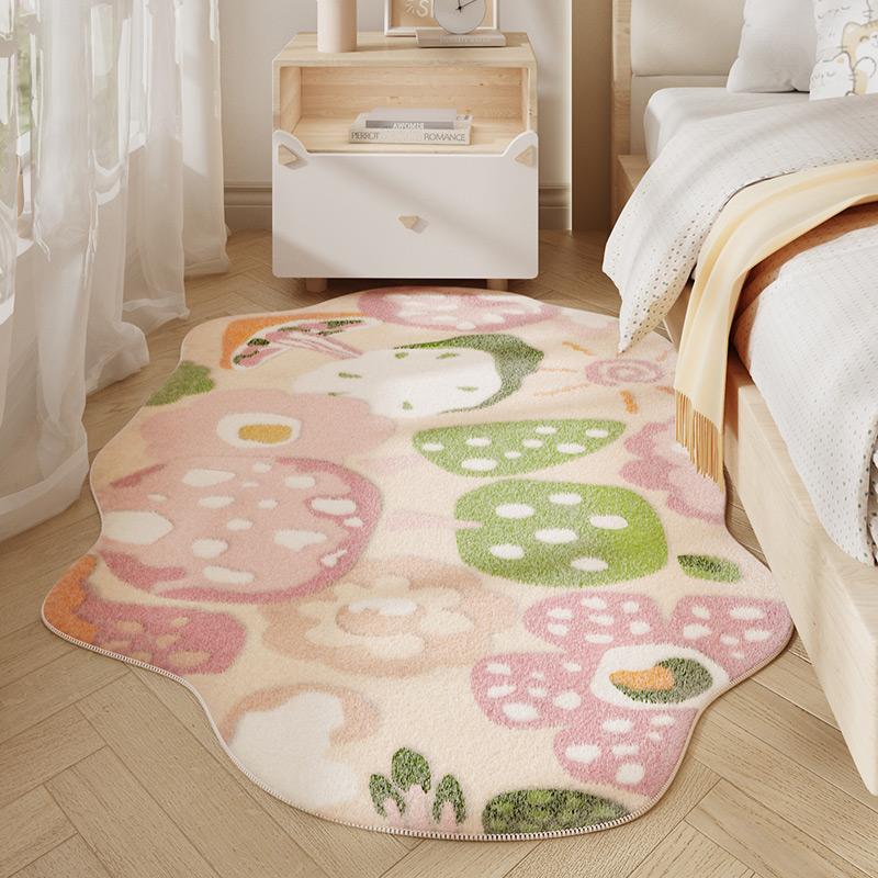 Irregular Shape Bedroom Decor Bedside Carpet Ins Style Carpets for Living Room Fluffy Soft Washable Plush Carpet Home Lounge Mat