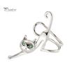 Cat Shape Ear Ornament 1 Pc Cute Cuff Earring for Women, Funny Kitten Lightweight Animal Cartilage Wrap Around Earring, Non Piercing Crawler
