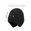 Mens Hat Ear Flaps Winter Warmth Autumn Knit Cap Stretchable Fluffy Fleece-lined Thermal Windproof Warm Simple Commuting Cycling Skiing Climbing Gift