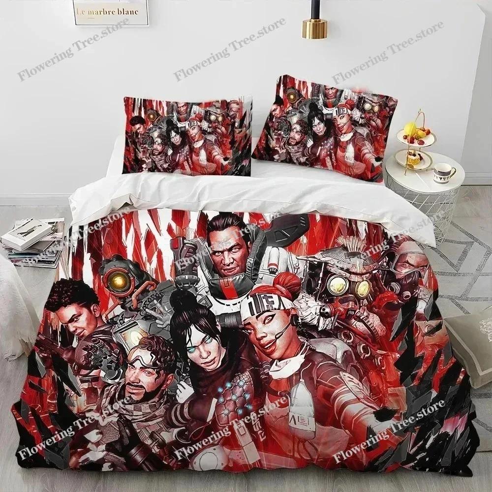 Apex Legends Game Gamer Cartoon Comforter Bedding Set,Duvet Cover Bed Set Quilt Pillowcase,king Queen Size Bedding Set 025029