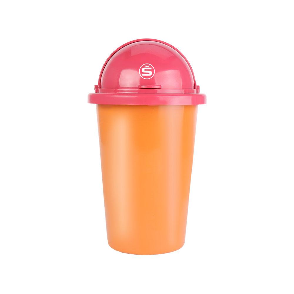 Universal Car Trash Can Storage Box With Rotating Lid Car Leak-proof Car Trash Can For Skoda S Octavia A5 Kamiq VII Yeti Scala  BI7