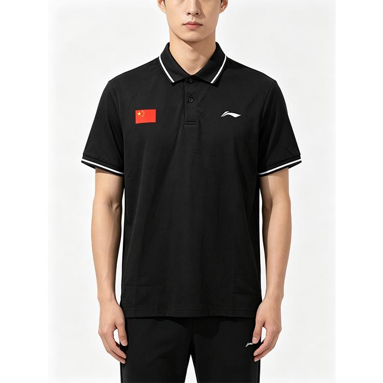 Men's Li-Ning Polo Shirts Unisex Polo Collar Moderate Straight Fit