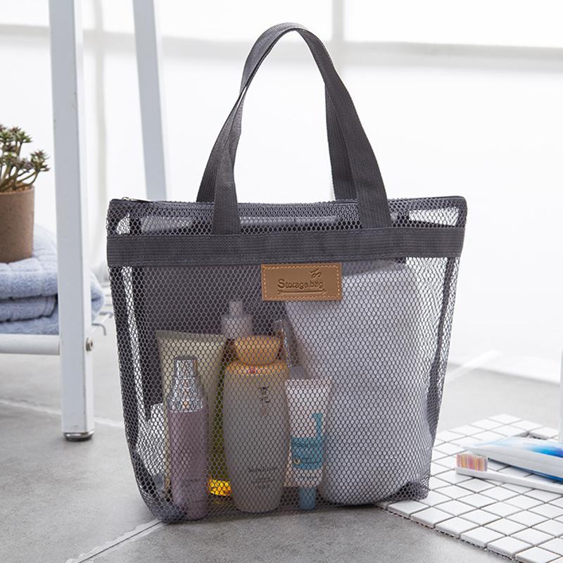 Large Travel Bag Organization Storage Bag Reusable Eco Bag Clothing Portable Outdoor Beach Mesh Pouch Bathroom Wash Bag Package