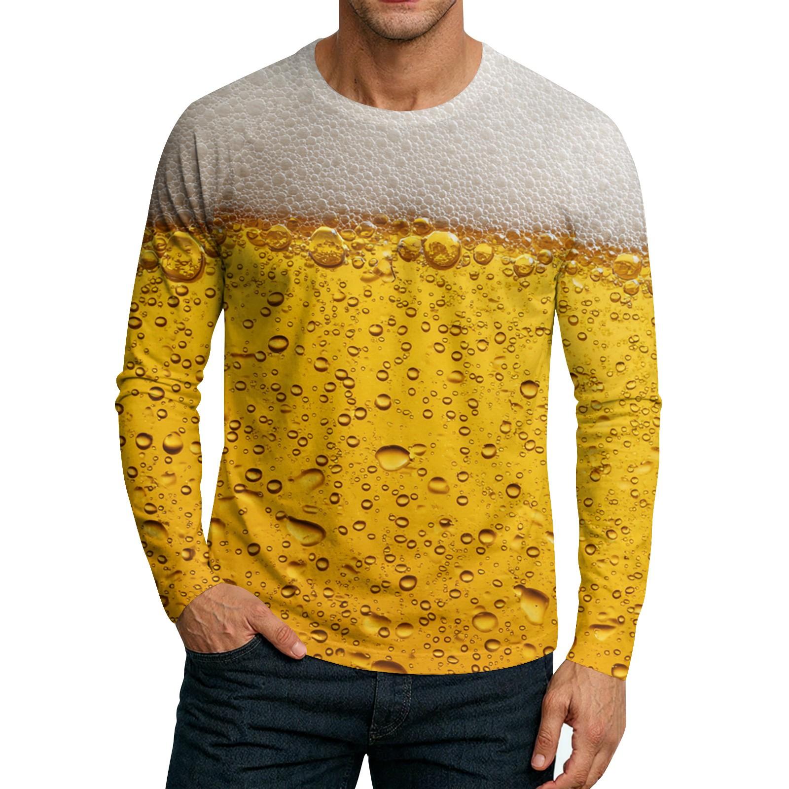 

Мужской топ-футболка с круглым вырезом и длинным рукавом XL жёлтый