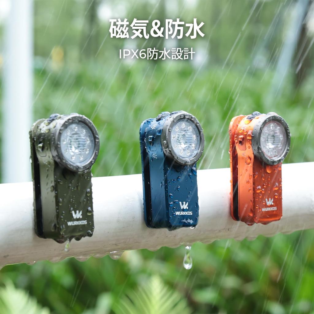 Wurkkos HD03 LED Lightweight and 680 3 Light Light and RGB Color IPX6 180 Meter Magnetic Dog Walking Emergency Power Outage Emergency Light Green