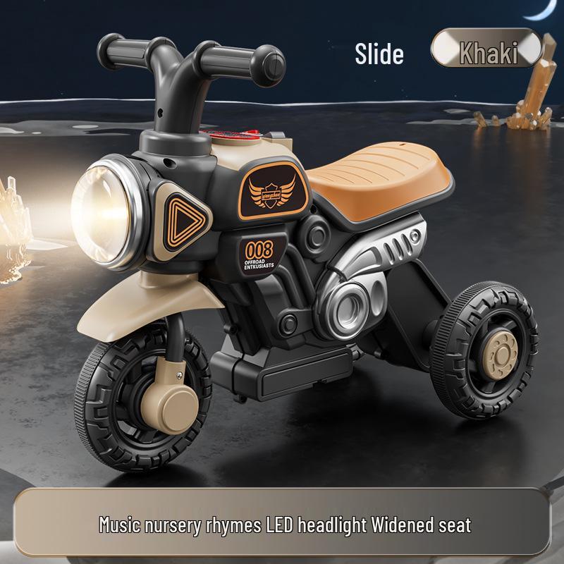 Elektrisk trehjuling för barn med uppladdningsbar motor och glidfunktion – Pedagogisk leksak för pojkar och flickor