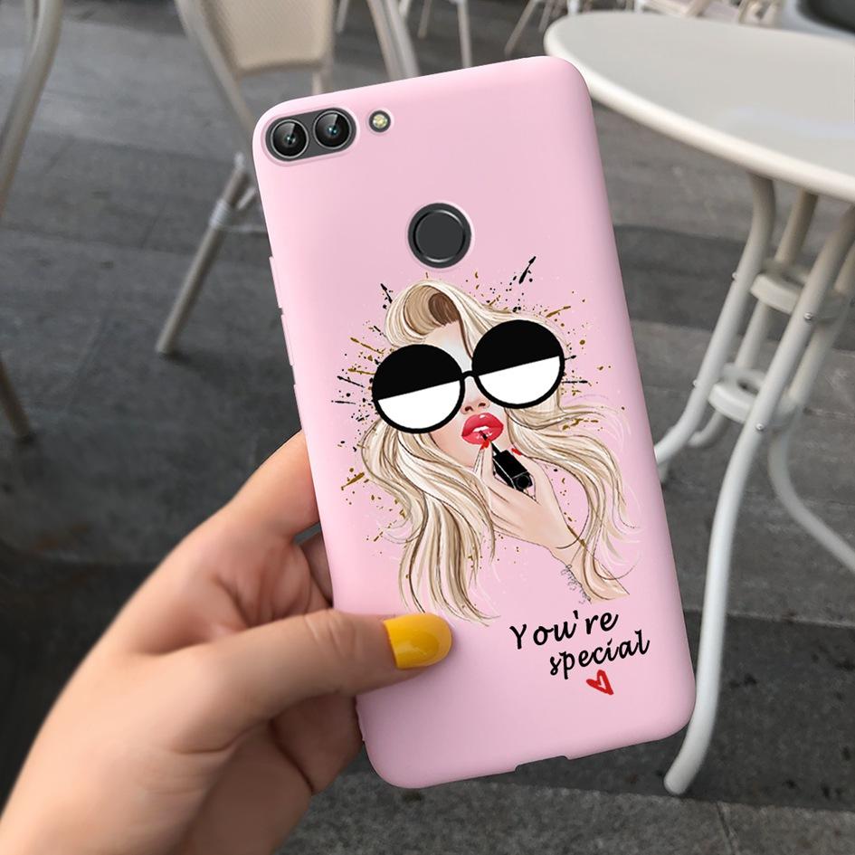 For Huawei P Smart Case For Huawei P Smart 2018 Daisy Flower Phone Case FIG-LX1 Soft Tpu Silicone Back Cover On PSmart 5.65" Bag