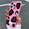 Simple Black Leopard Print Jelly Color Phone Case For iPhone 17 AIR 16 15 14 13 12 11 PRO MAX PLUS Y2K Shockproof Silicone Cover