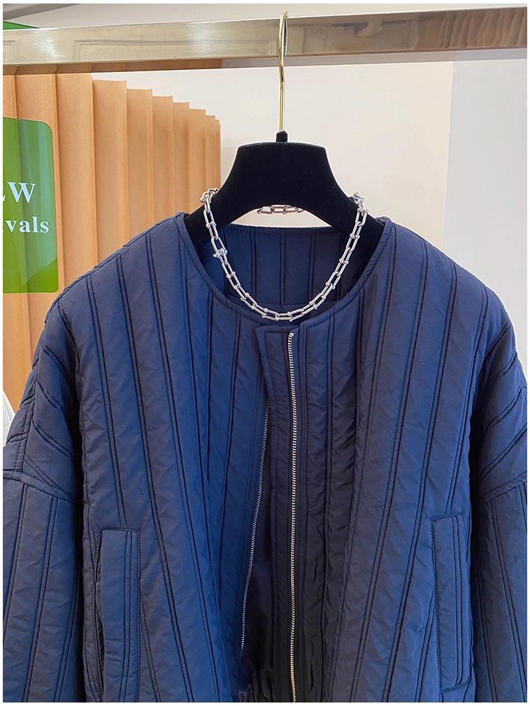 2025 Spring/Autumn Korean Chic Plus Size Quilted Loose Cotton Jacket for Women