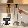 360 Rotating Kitchen Hook Adhesive Tableware Storage Rack With 6 Hooks Non-Drilling Cabinet Installation Spoon Towel Cups