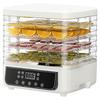 Healthy Eating 25x25x20cm Adjustable Timer 24 Hour Auto Shutoff Feature 6-Tray Dehydrator Dishwasher-Safe Components