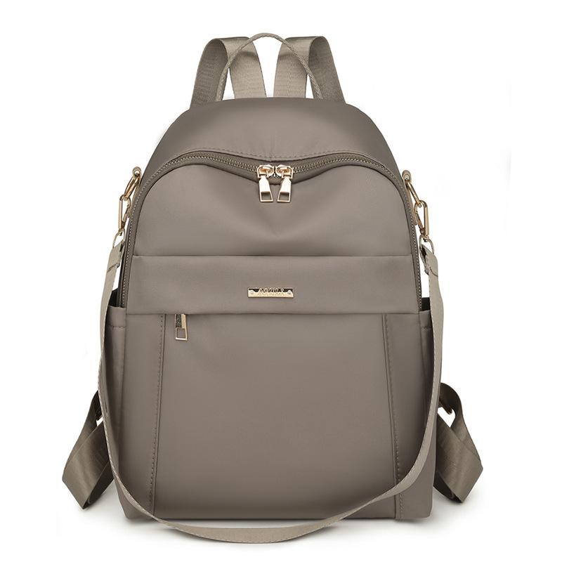 Large capacity Oxford cloth backpack women s new trend versatile student schoolbag anti-splashing fashion nylon bag хаки