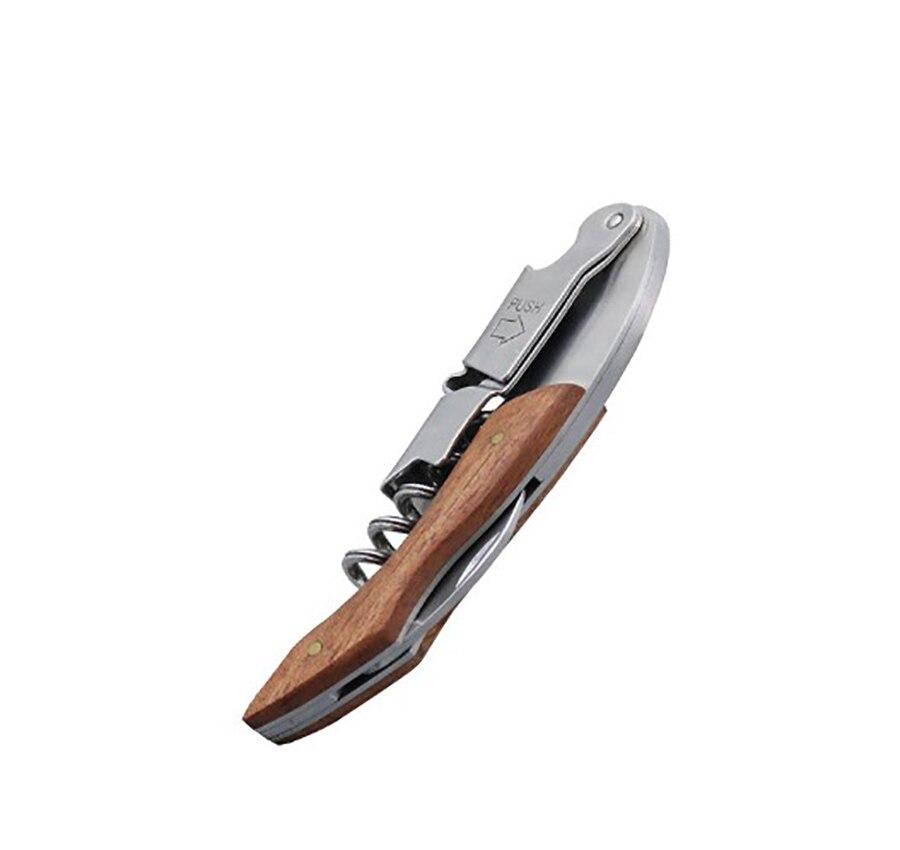 Professional Wood Handle Folding Wine Bottle Opener Waiters Corkscrew with Foil Cutter for Sommeliers and Bartenders Servers