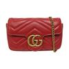[Pre-Owned] GG Marmont Vintage Metal Logo Quilted Leather Mini Shoulder Bag - Very Good #CC5V5A