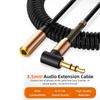 Sagit 3.5mm Coiled Spiral Extension Cable 90 Degree Right Angle 3.5mm Male To Female