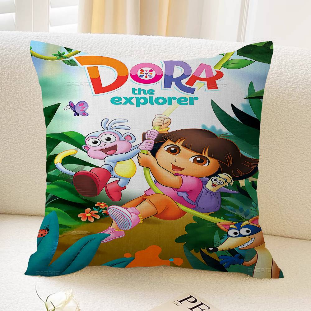 Cartoon-DORA-The-Explore Pillow Anime Pillow Sofa Bed Head Pillow Cover Cushion Cover 45x45 Cm Fashion