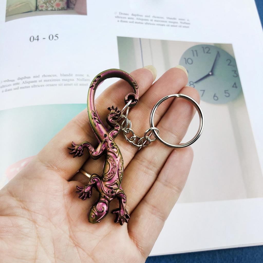 House Lizard Butterfly Keychain Silicone Mold with Hole Keyring Pendant Handmade Mold for Valentine's Day Birthday Gift