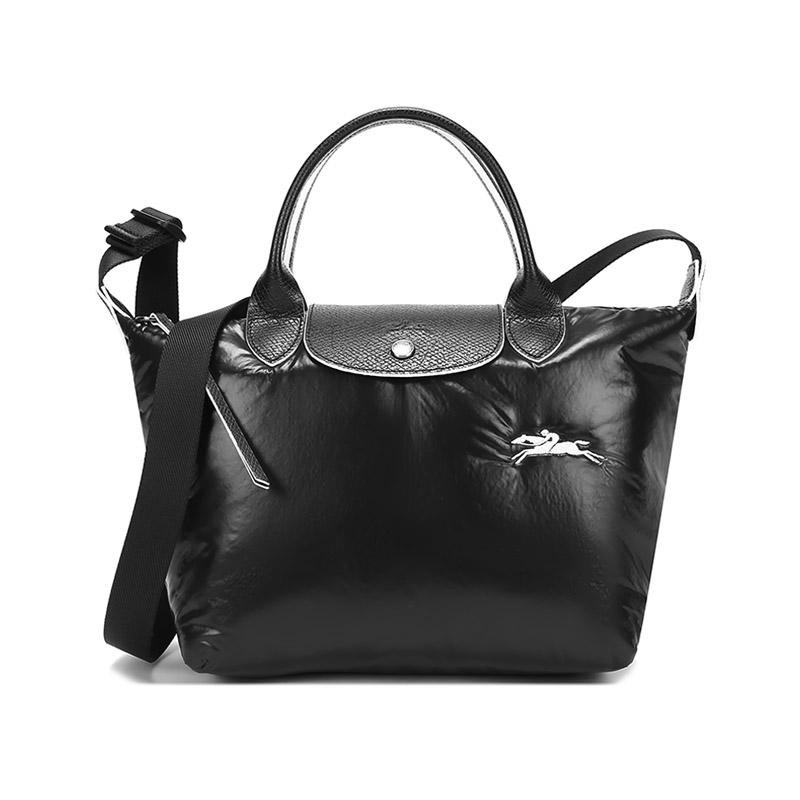 New LONGCHAMP Le Pliage Nylon Canvas Dumpling Bag, Crossbody Handbag Small Women's Black 1512HYA001