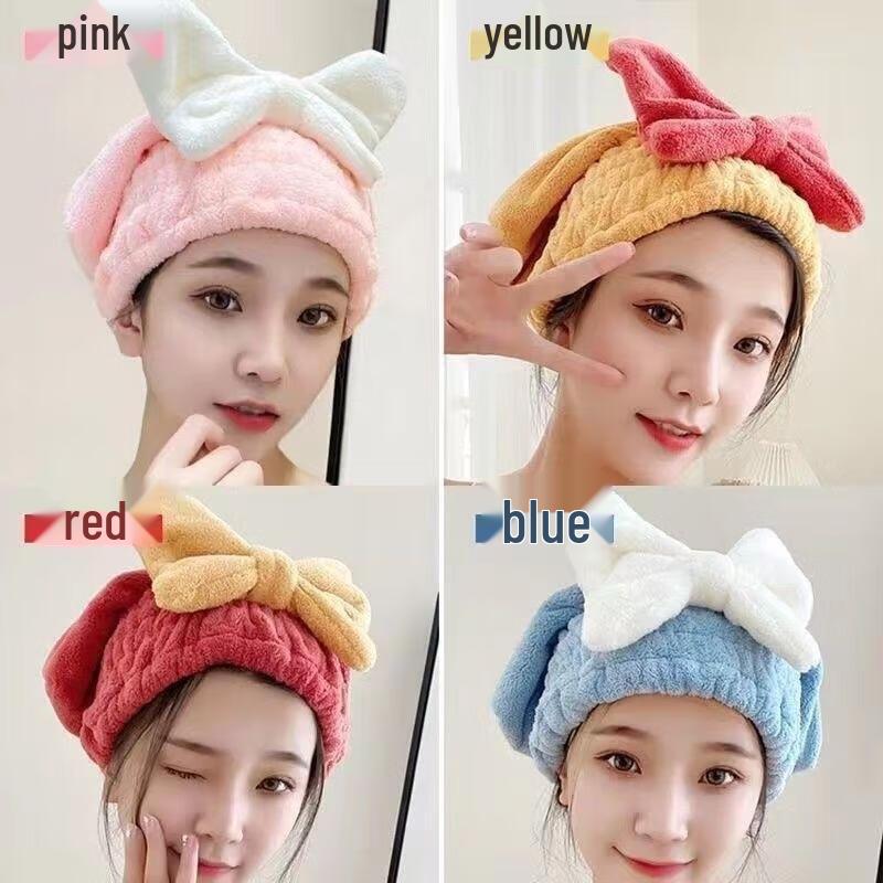 Ginger Yellow Large Bow Hair Drying Turban