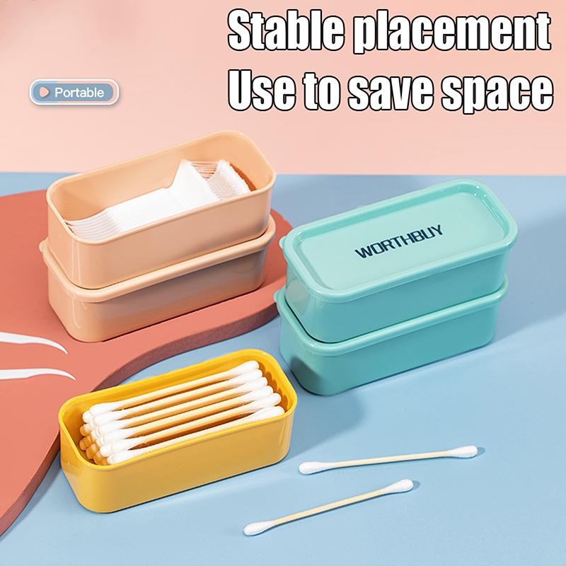 Portable Travel Box Cotton Swab Holder Case Detal Floss Jewelry Organizer Container Dust-Proof Jewelry Accessories Box