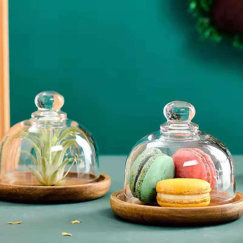 Solid Wood & Glass Mini Dessert Display Stand