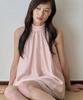 Ibokeuela Lael Halter-Neck Tie Lace Blouse(Pale Pink)