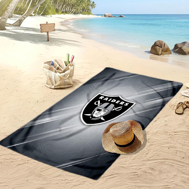 Asciugamano da Spiaggia Stampa Las Vegas Raiders Morbido Portatile Asciugatura Rapida?Asciugamano Asciutto Per Piscina Vacanza Estiva Sport all'Aperto