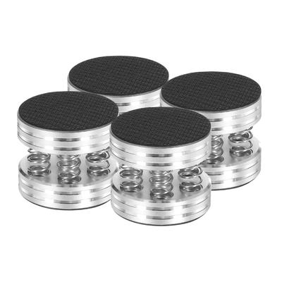 Uxcell 4pcs Subwoofer Insulation Pads, 45x40mm Speaker Insulation Pad Feet, Turntable, Audio Studio Monitor Insulation Pads, Silver
