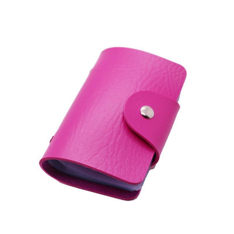 Card Holder With Multiple Card Slots Secure Snap Closure For Daily Carry Travel Business Use
