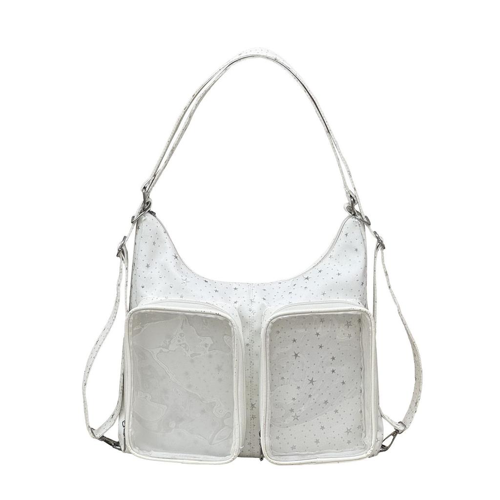 Women's Transparent Shoulder Doll Bag for Daily Commute - Small Crossbody Backpack