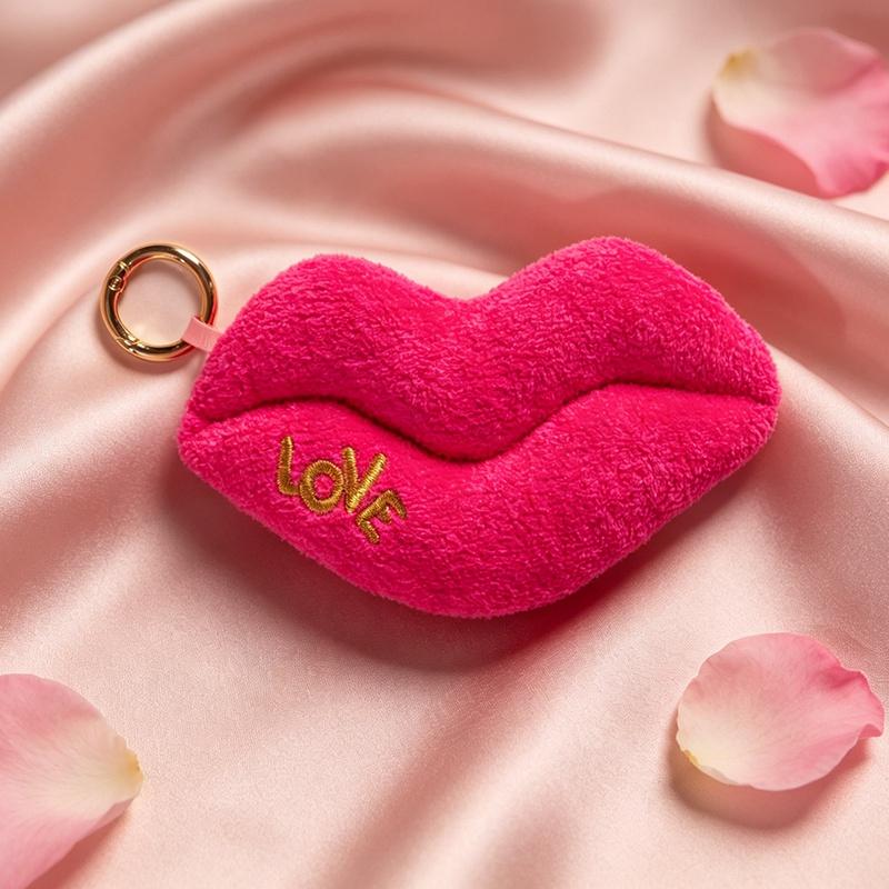 1Pc 10Cm Funny Red Lips Plush Toy Creative Plush Pendant Toy Red Lip Pendant Doll For Bag Keychain Valentine'S Gift