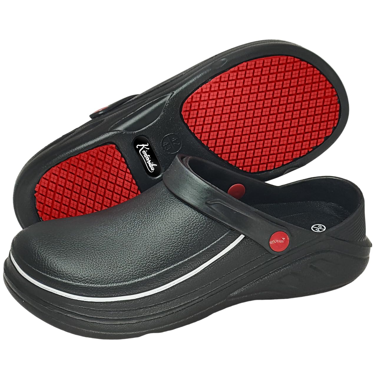 

Поварская обувь Черные кухонные сабо Для готовки Кухонные сабо Сандалии Водонепроницаемые Легкие Рабочая обувь S085 [Kintarila] Противоскользящие Мужские Женские Нескользящие