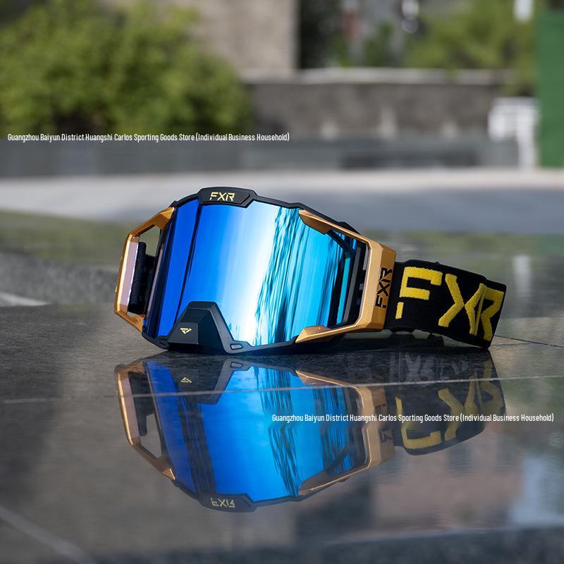 FXR Double-Layer Anti-Fog Goggles for Motorcycle, Off-Road, Mountain Biking & Skiing