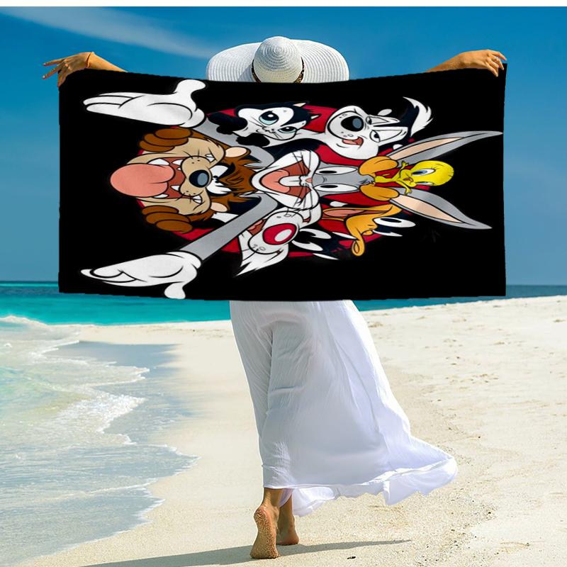 Cartoon rabbit Yellow Bird Beach Towel, Super Soft Microfiber, Gift for Her/Him, Birthday, for Pool, Beach, Travel, Home Decor Fan gifts