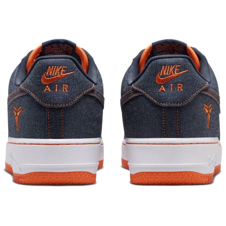 Kobe Bryant x Nike Air Force 1 Denim 2026 Sneakers da Uomo Blu Ossidiana Arancione Sicurezza IM1980-400