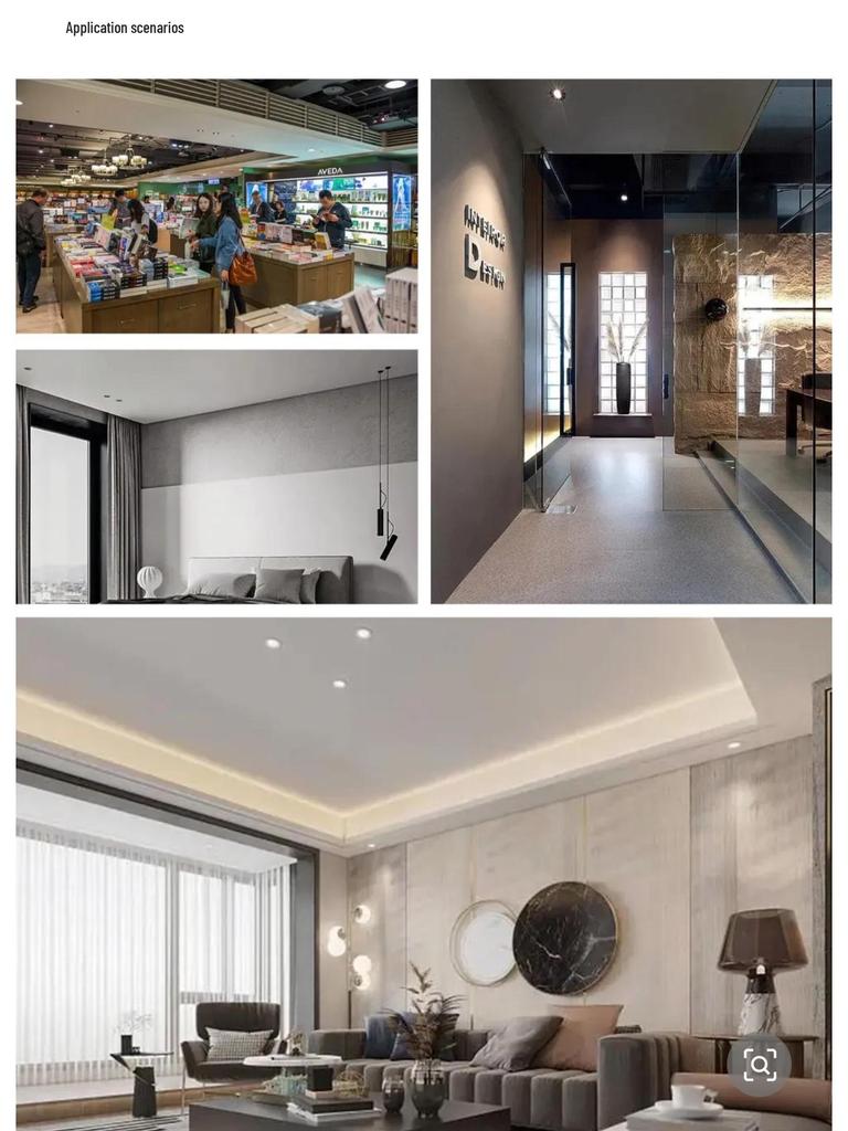 Adjustable Angle Anti-Glare Recessed Spotlight for Guest Rooms and Corridors