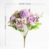 Pastel Artificial Mixed Flower Bouquet, Hydrangea Peony & Pom-Pom Chrysanthemum, Multi-Color Fake Flowers for Home Decor