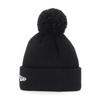 New Era Free Pom Pom Knit Rib Black Knit 223 Cap,