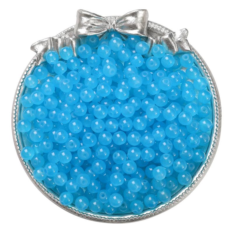Bracciale con Perle Rotonde in Vetro Gelatina Pittura Imitazione Giada Perline Sfuse Perline Smaltate Accessori Ciondoli Fatti a Mano per Collane Fai da Te