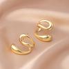 Elegant 925 Silver Needle Stud Earrings - Unique Design for Women, Ideal for Round Faces, Includes Ear Cuffs and Pendants.